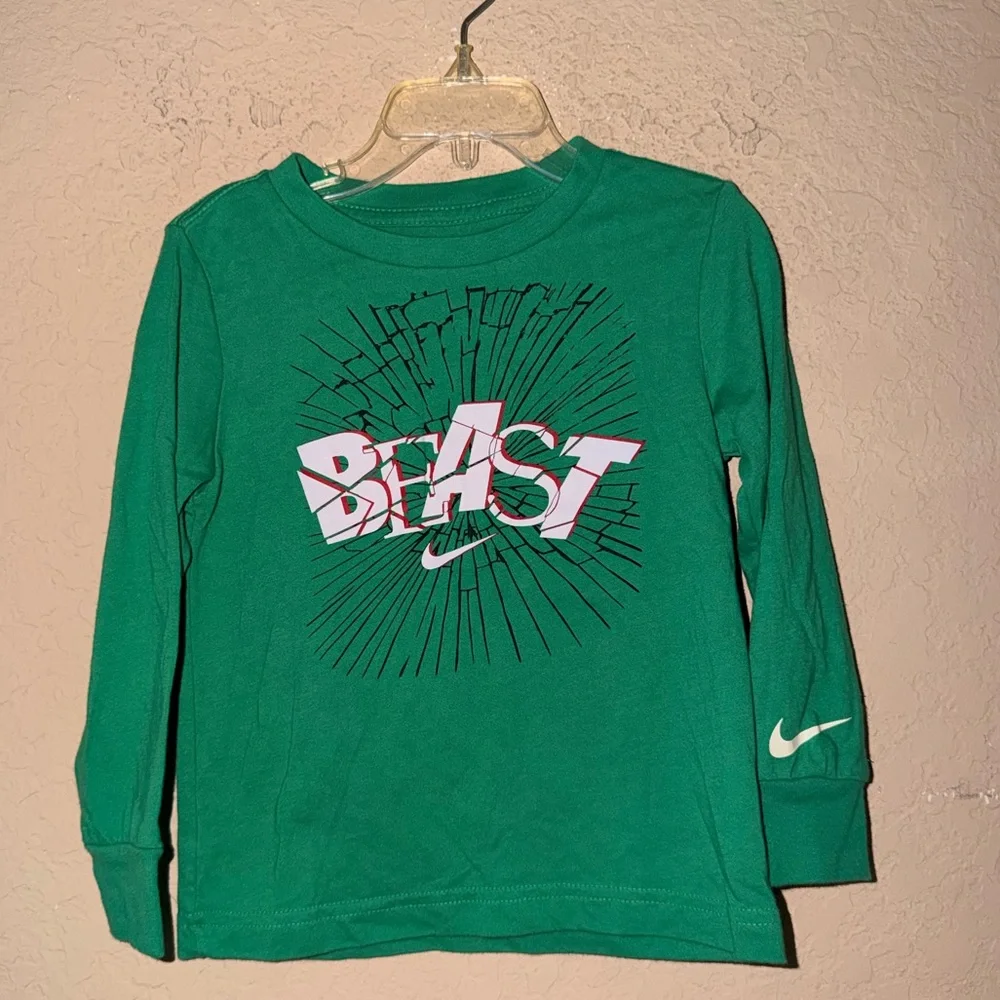 Nike Green BEAST  Long Sleeve Shirt - Size 3T